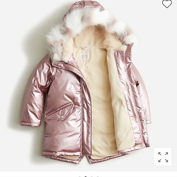 J. Crew Other - J crew crewcuts girls metallic parka puffer size L NWT